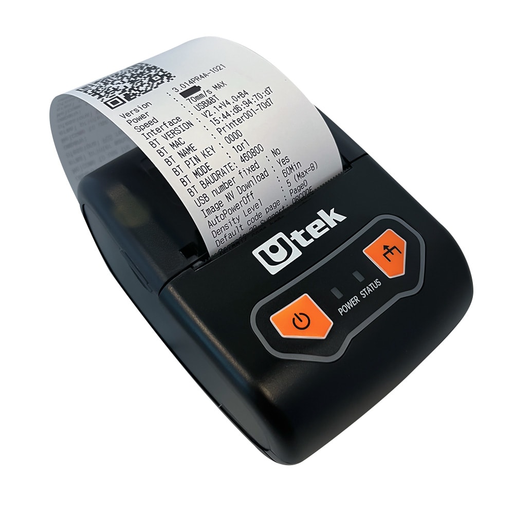 IMPRESORA TÉRMICA PORTÁTIL UTEK UT-PRT205BT USB + BLUETOOTH 58 MM1