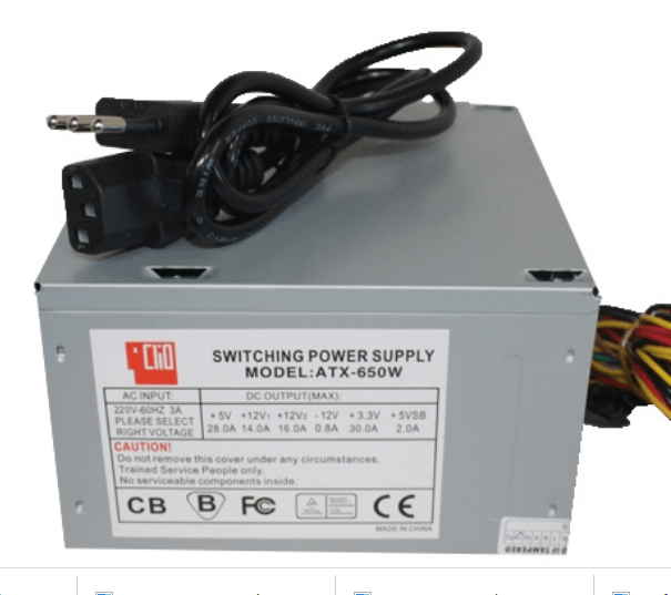 FUENTE DE PODER CLIO 650W ATX3