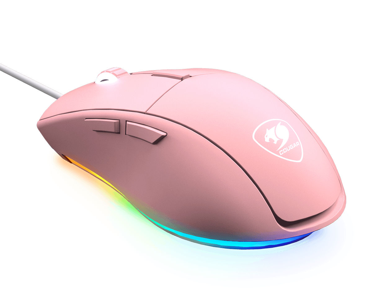 MOUSE GAMER MINOS XT 4000 DPI 6 BOTONES RGB PINK2