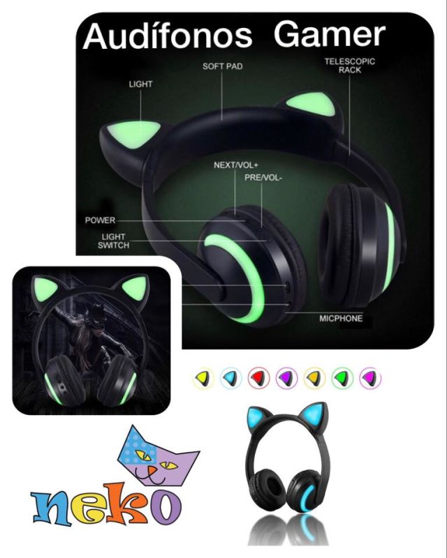 AUDÍFONOS DE GATO | Neko Mascotas