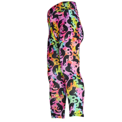 CALZA NIÑA NEGRA GATOS