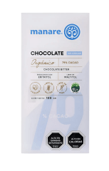 Chocolate sin azucar 79% cacao organico