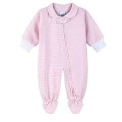 PIJAMA AFRANELADO 1/PZA. NIÑA LINEAS ROSADAS
