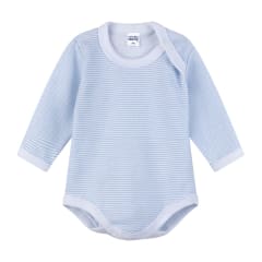 BODY ALGODON LISTADO CELESTE