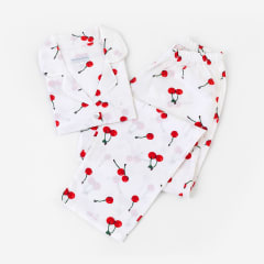 PIJAMA CLÁSICO ABOTONADO CEREZAS