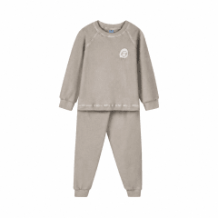 PIJAMA CORDERITO 2/PZAS. CAFÉ