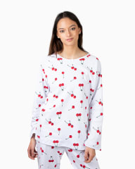 PIJAMA ALGODON MUJER 2/PZAS. CEREZAS