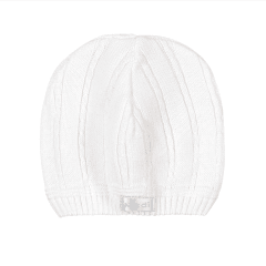 GORRO BEBE TEJIDO BLANCO