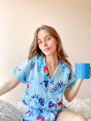 PIJAMA CORTO CLASICO MUJER PAVO REAL