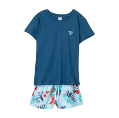 PIJAMA CORTO MUJER 2/PZAS. PAVO REAL