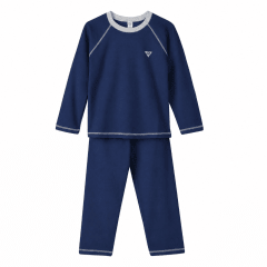 PIJAMA AFRANELADO AZUL MARINO