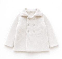 CHAQUETÓN TEJIDO BLANCO