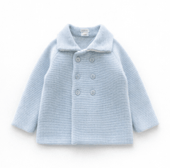 CHAQUETON TEJIDO DRALON CELESTE