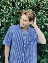 PIJAMA CORTO CLASICO LISTADO AZUL