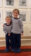 PIJAMA AFRANELADO LISTADO AZUL MARINO