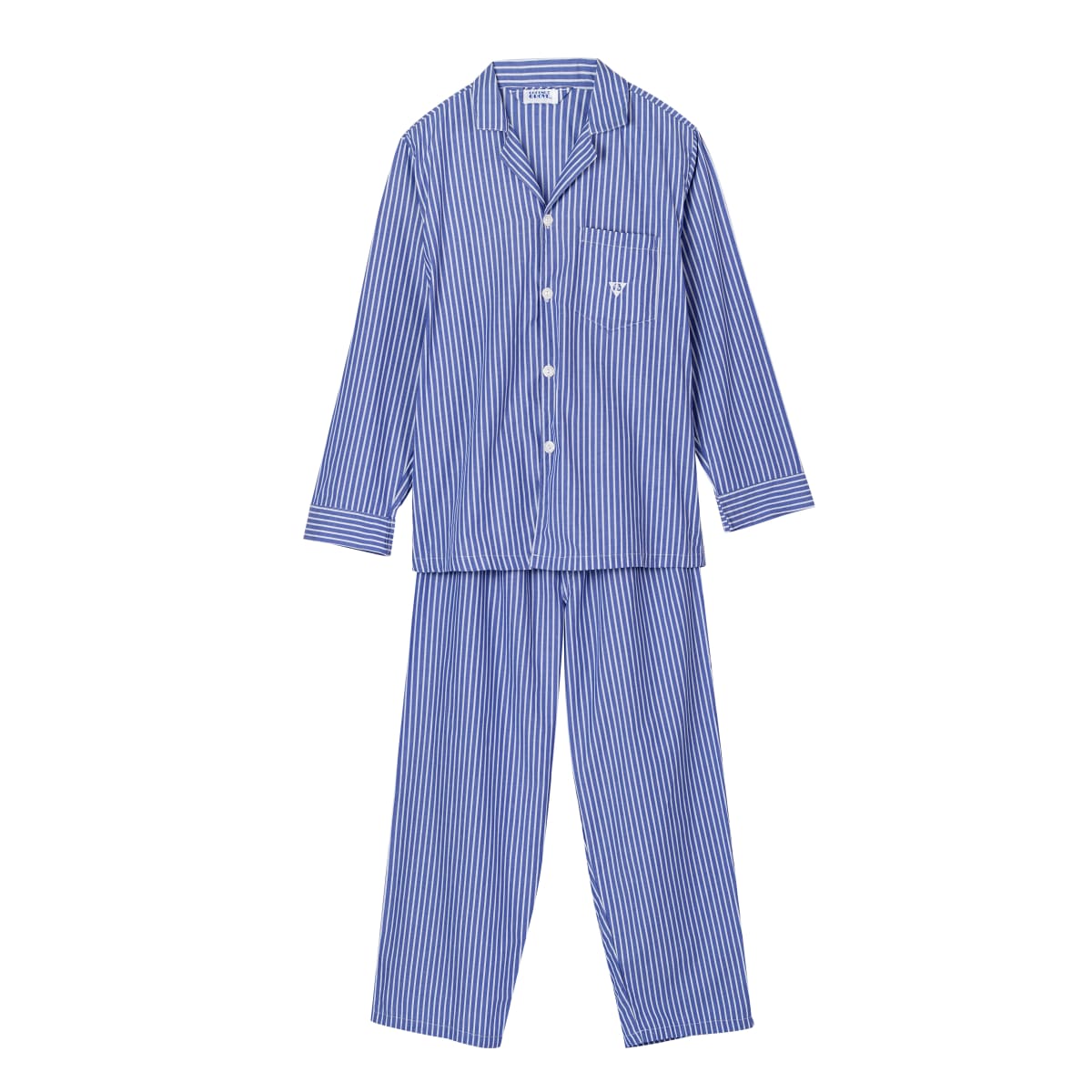 PIJAMA LARGO HOMBRE LISTADO AZUL1