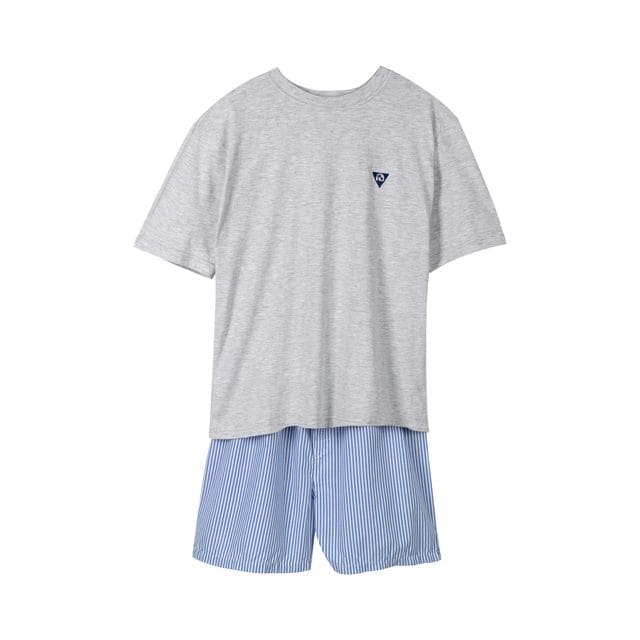 PIJAMA CORTO GRIS1