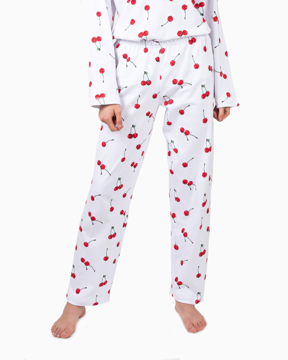 PIJAMA ALGODON MUJER 2/PZAS. CEREZAS4