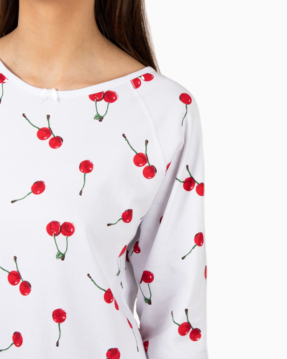 PIJAMA ALGODON MUJER 2/PZAS. CEREZAS5