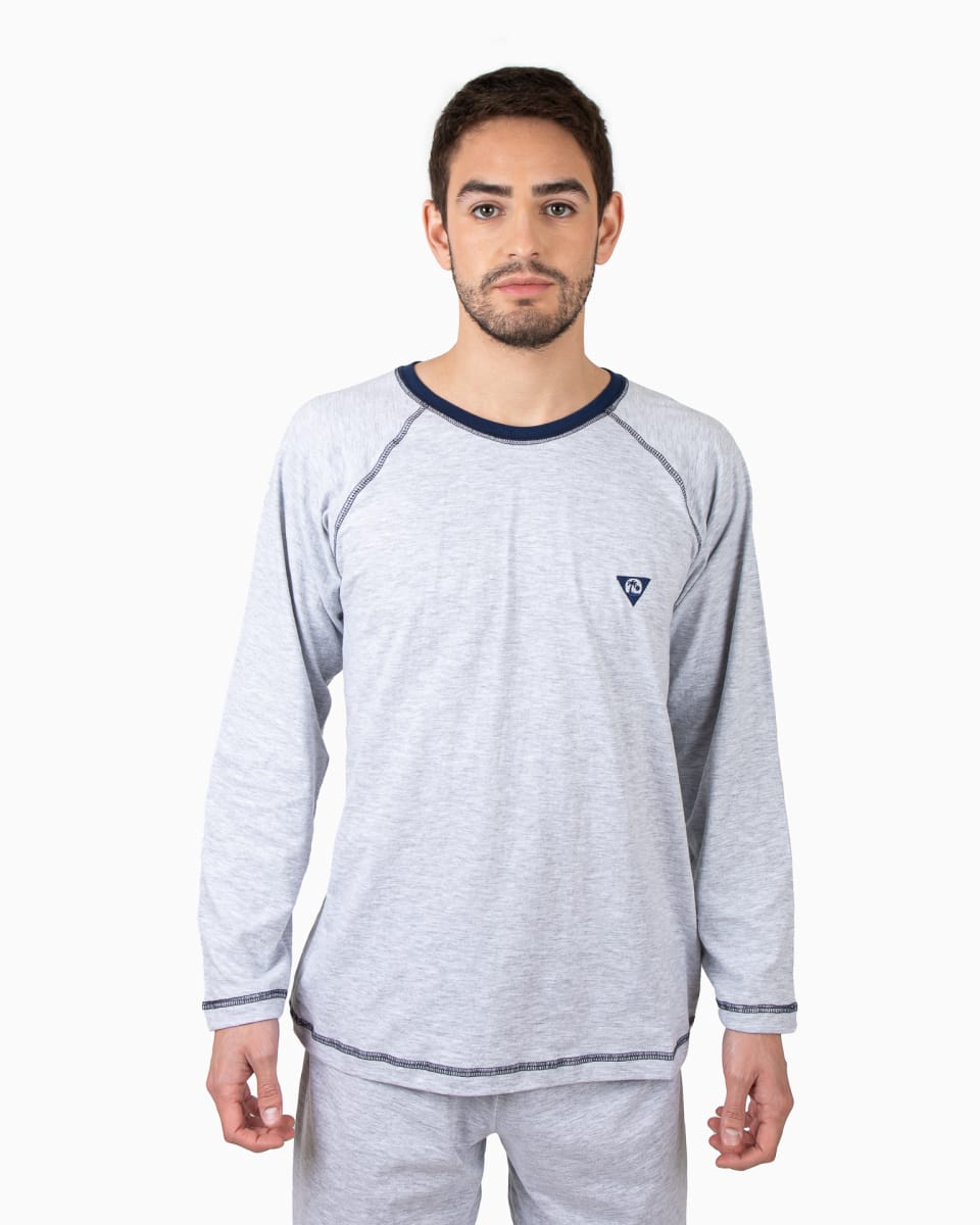 PIJAMA ALGODÓN GRIS3