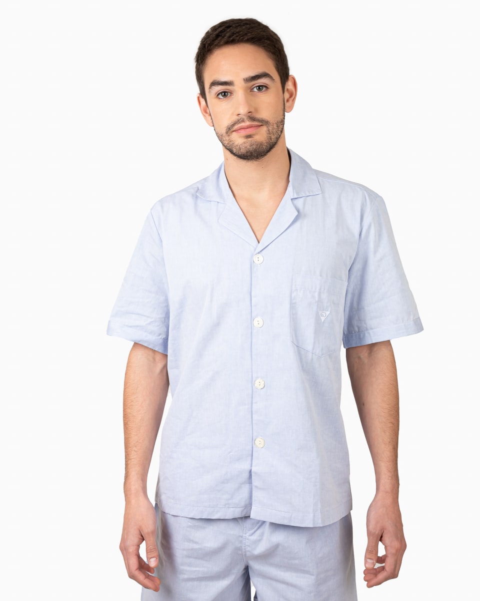 PIJAMA CORTO CLASICO OXFORD2