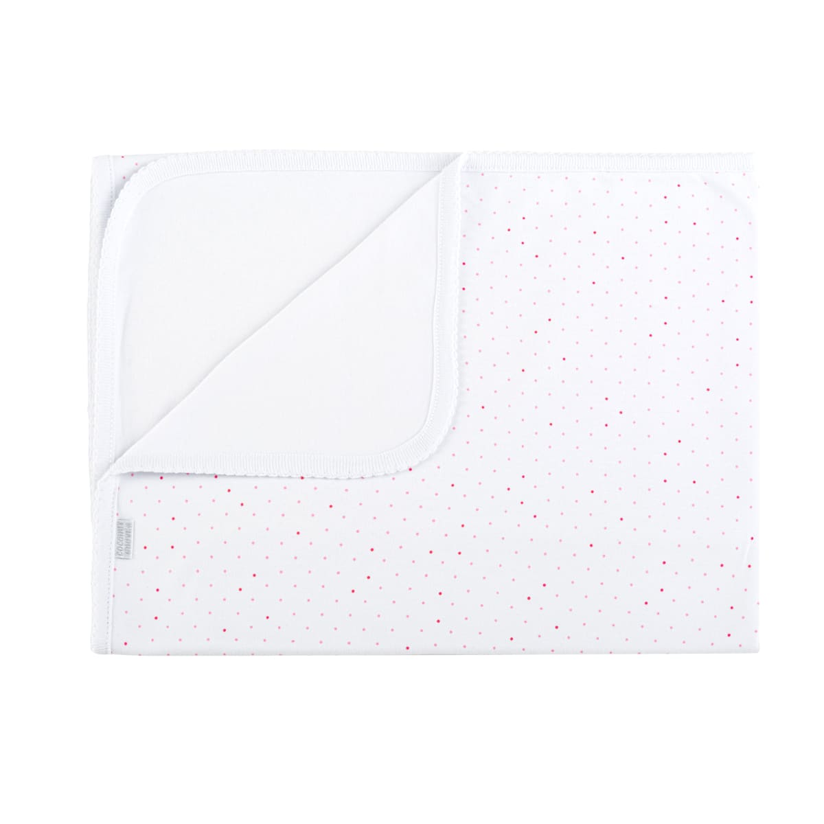 MANTILLA ALGODON PUNTOS ROSADOS1