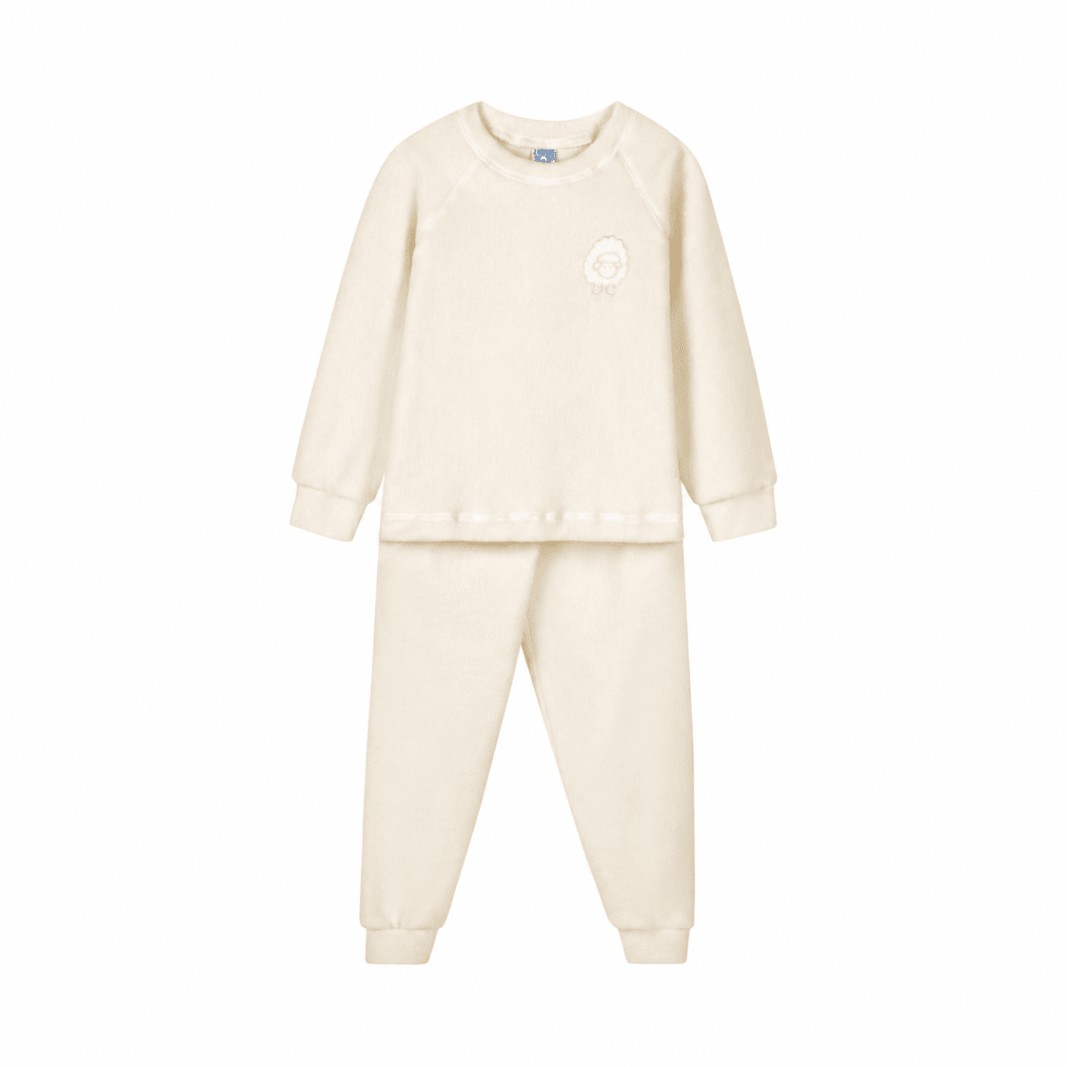 PIJAMA CORDERITO CREMA1