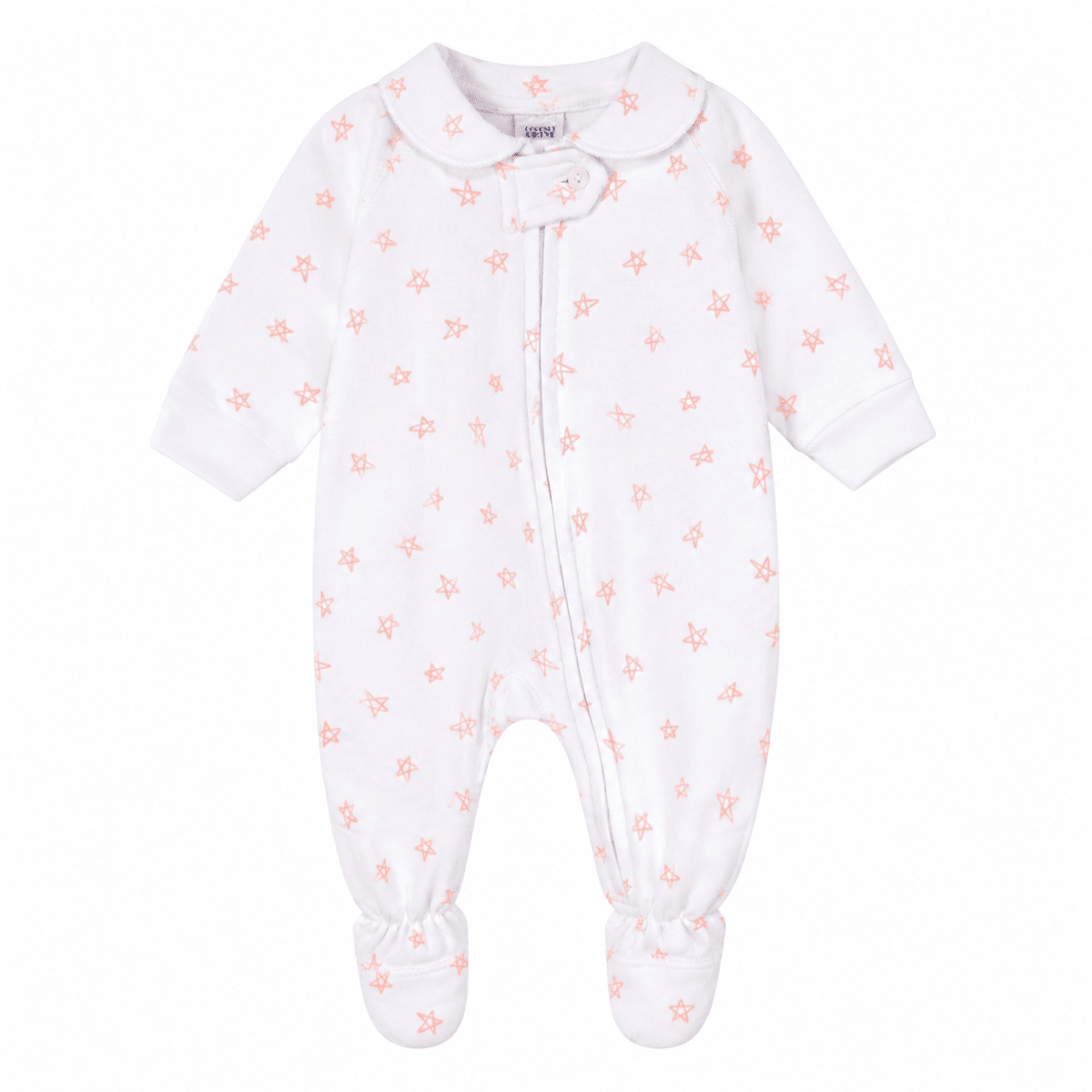 PIJAMA AFRANELADO 1/PZA. ESTRELLAS ROSADAS1