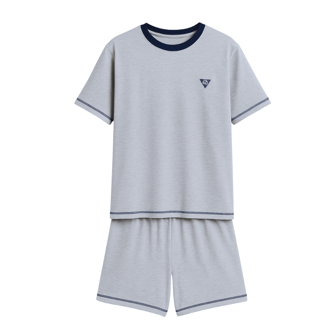 PIJAMA CORTO HOMBRE GRIS1