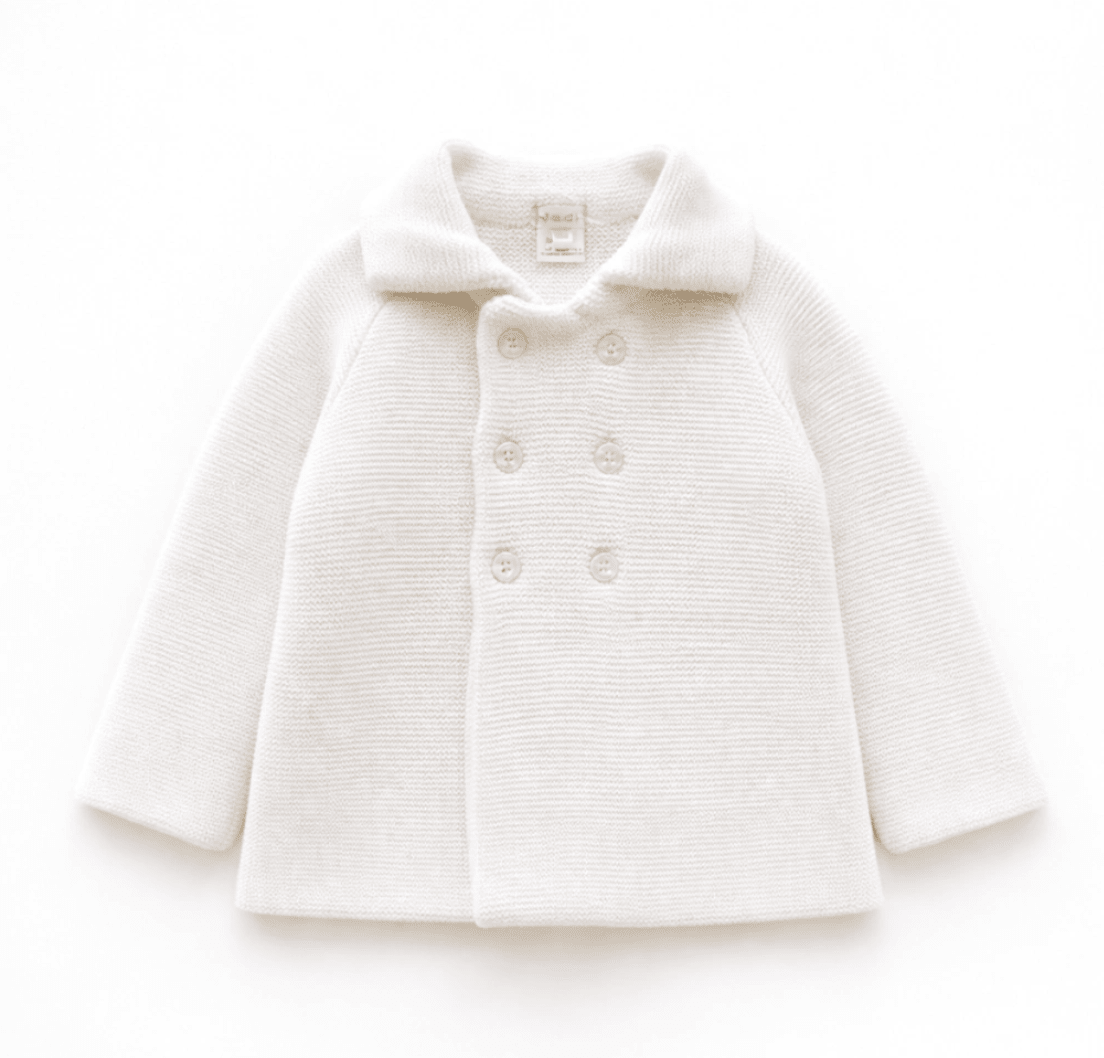 CHAQUETÓN TEJIDO BLANCO1