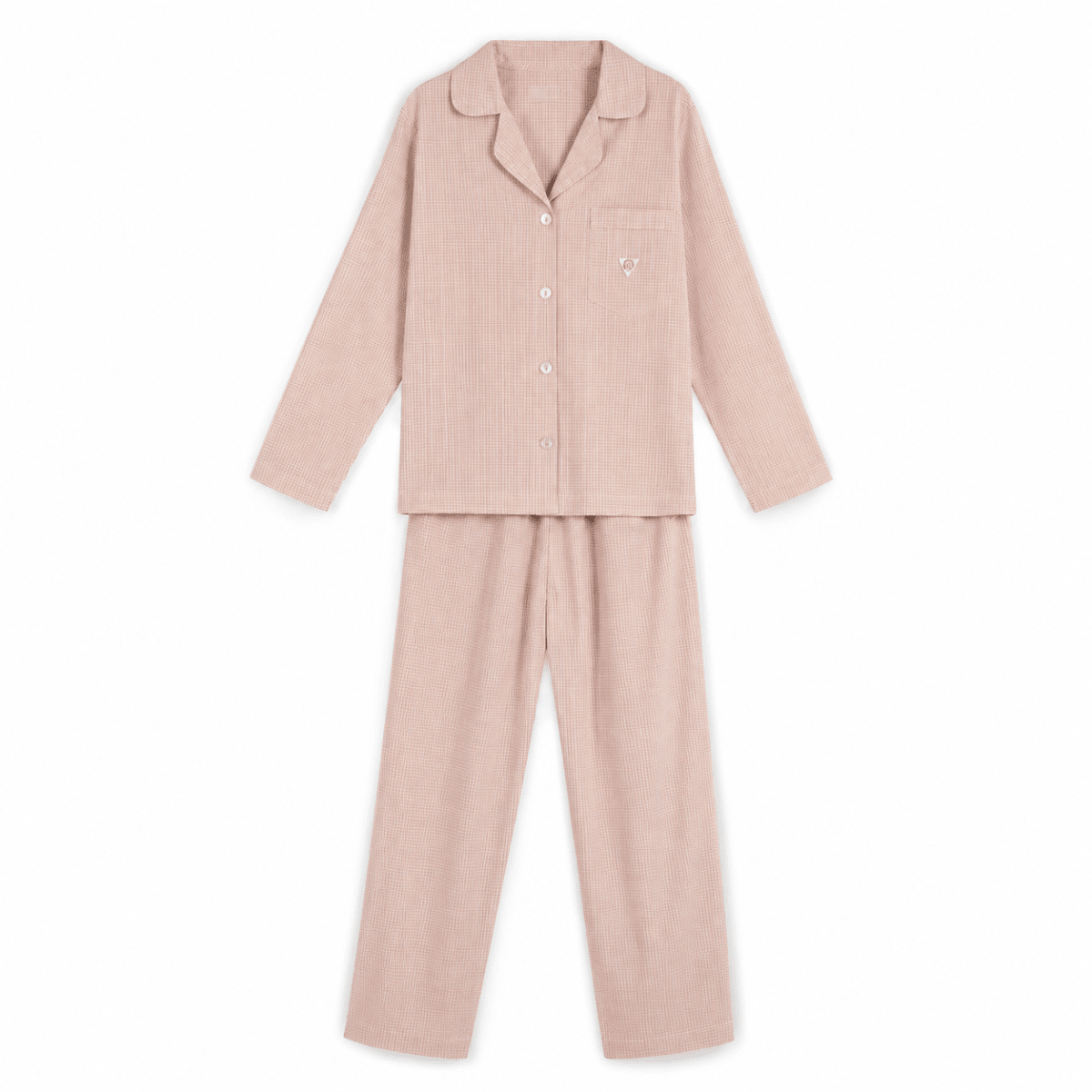 PIJAMA CLÁSICO ABOTONADO ROSADO1