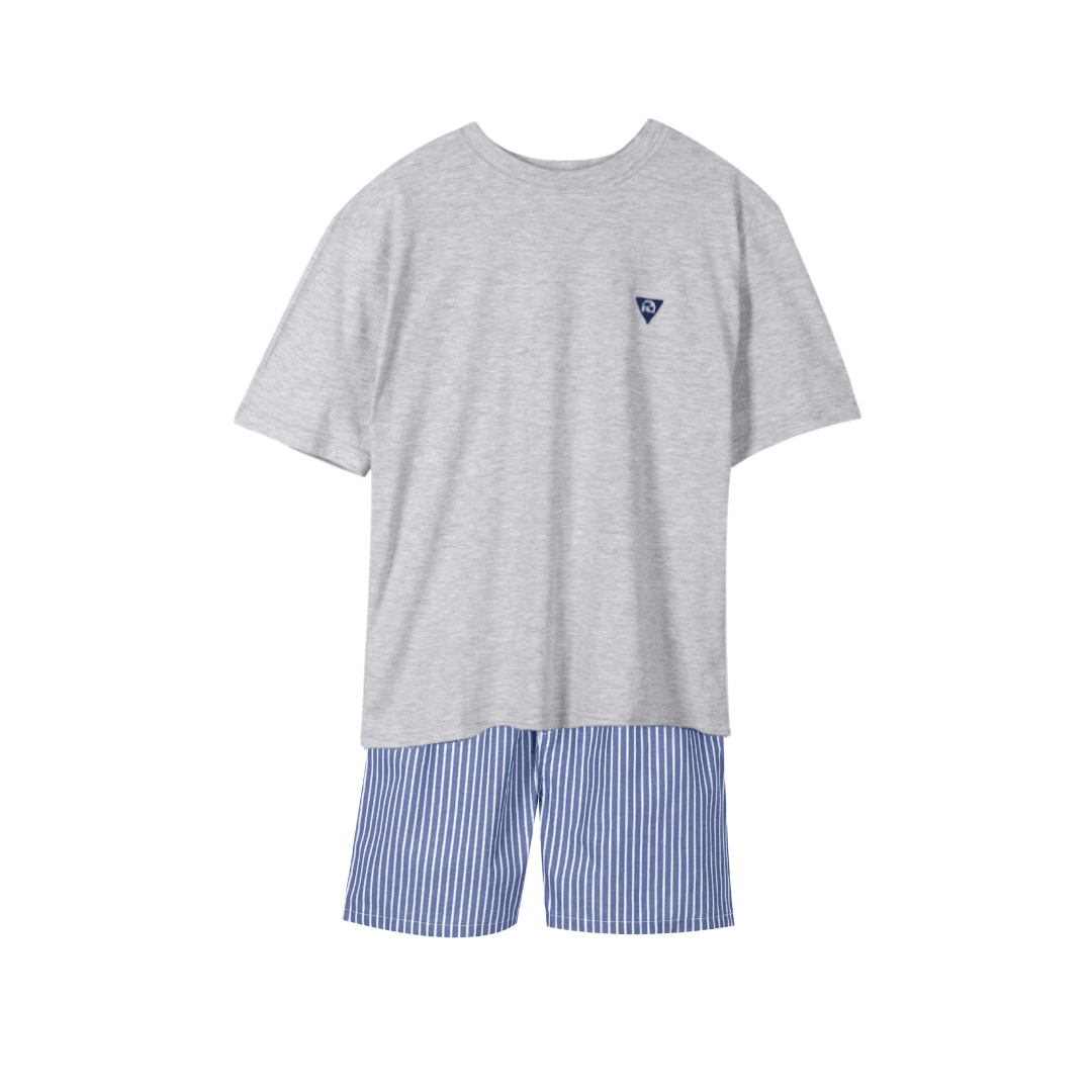 PIJAMA CORTO GRIS1