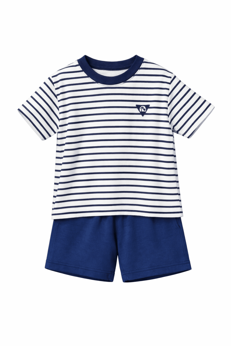 PIJAMA CORTO LISTADO BLANCO1