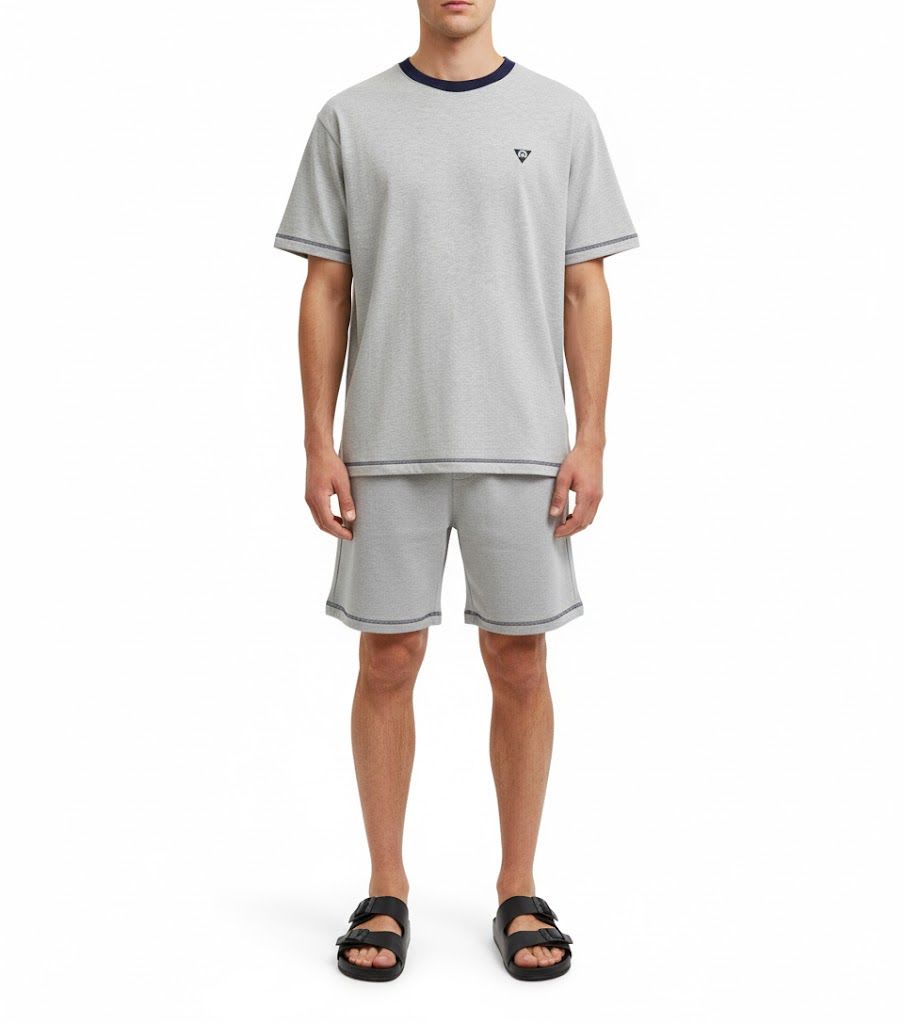 PIJAMA CORTO HOMBRE GRIS2