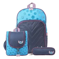 Set Teen Mochila Lonchera Cartuchera Stitch