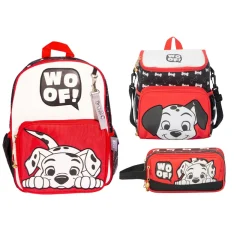 Set Escolar 101 dalmatas Mochila Lonchera Cartuchera Nido