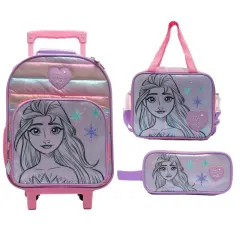 Set de Maleta Lonchera Cartuchera Frozen Escolar Colección G