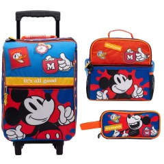 Set de Maleta Lonchera Cartuchera Mickey Escolar Colección B