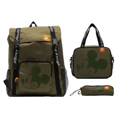 Set Mochila Lonchera Cartuchera Mickey escolar Colección C