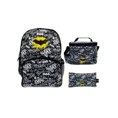 Set Mochila Lonchera Cartuchera Batman Premium