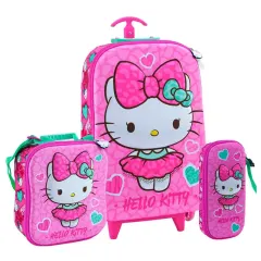 Scool Ranger Maleta Lonchera Cartuchera Hello Kitty Full 3D