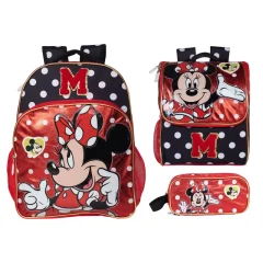 Set de Mochila Lonchera Cartuchera Minnie Colección C