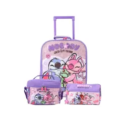 Set de Maleta Lonchera Cartuchera Medium Stitch Colección E