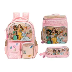 Set de Mochila Lonchera Cartuchera Princesas