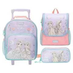 Set Maleta Lonchera Cartuchera Frozen Disney Color Pastel