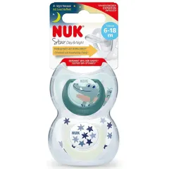 Nuk Chupón Star Día y Noche 6-18 meses Niño