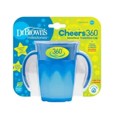Vaso Cheers 360° de 7oz/200ml Azul Dr Brown's