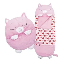 Happy Nappers Bolsa De Dormir Infantil Gato Rosa