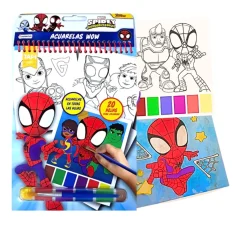 Set De Arte Acuarelas Magicas Wow Spidey