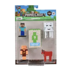 Minecraft Set 5 Figuras Toppeez 6 Cm - Steve Con Figura Sorpresa